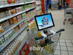10.1inch LCD supermarket trolley advertisement display shop wheelbarrow screen
