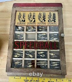 107 Speedball Pen Nibs & Country Store Glass / Wood Display Styles A B C D