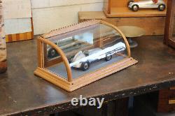 1900s Antique Curved Glass Counter Showcase General Store Display Case Oak EXC