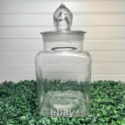 1900s Colgans Taffy-Tolu General Store Jar with clown head lid gum candy antique