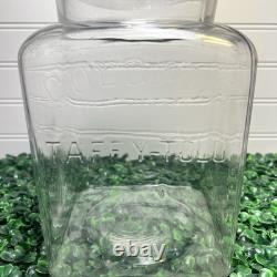 1900s Colgans Taffy-Tolu General Store Jar with clown head lid gum candy antique