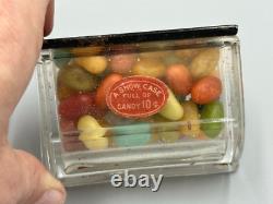 1913 Store Display SHOW CASE Figural Glass CANDY CONTAINER Antique E&A 177