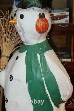 1930-40s Vintage Snowman Window Store display Character Statue Christmas Decor