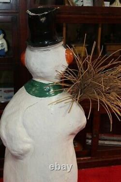 1930-40s Vintage Snowman Window Store display Character Statue Christmas Decor