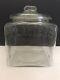 1930's Planters Peanut Clear Glass Jar Square Store Display No Chips