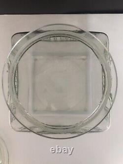 1930's Planters Peanut Clear Glass Jar Square Store Display No chips