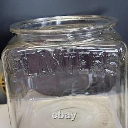 1930's Planters Peanut Glass Jar Square Store Display