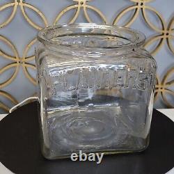 1930's Planters Peanut Glass Jar Square Store Display