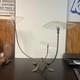 1930s Art Deco Adjustable Tri Shoe Store Display Stand Lucite, Brass & Cast Iron