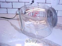 1930s Atlanta JAKE'S PEANUTS Glass Store Counter JAR withMETAL Hinged Lid RARE