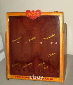 1940's Wiss Shears & Scissors Counter Store Display Cabinet-20-sewing Vintage