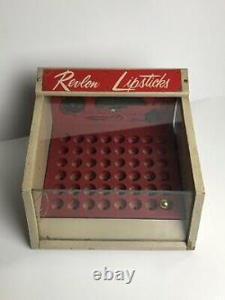 1940s-1950s Revlon Lisptick Store Display Cracked Glass