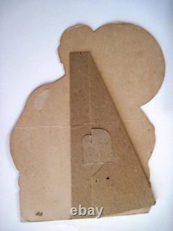 1948 Store Display for 7 UP Soda Man Holding Wooden Tray of Glass Bottles