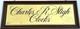 1950's Original Charles R Sligh Clocks Advertising Wood & Glass Display Sign