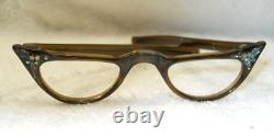 1950's Victory Optical Eyeglass Salesman Store Sample Case 3 MCM Cat Eyes Frames