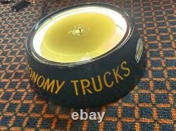 1953 FORD TRUCK DEALER Lighted Glass Store Display Motion Auto Car Sign Base