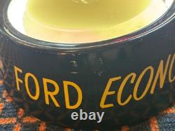 1953 FORD TRUCK DEALER Lighted Glass Store Display Motion Auto Car Sign Base