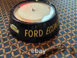 1953 FORD TRUCK DEALER Lighted Glass Store Display Motion Auto Car Sign Base