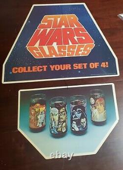 1977 STAR WARS Coca-Cola BURGER KING STORE DISPLAY MOVIE POSTER GLASSES MOBILE