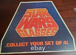 1977 STAR WARS Coca-Cola BURGER KING STORE DISPLAY MOVIE POSTER GLASSES MOBILE