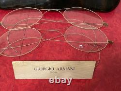1980s Giorgio Armani Advertising Glasses Case & Wire Rim Glasses Prop Lot Of 2