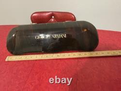 1980s Giorgio Armani Advertising Glasses Case & Wire Rim Glasses Prop Lot Of 2