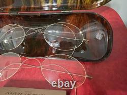 1980s Giorgio Armani Advertising Glasses Case & Wire Rim Glasses Prop Lot Of 2