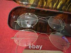 1980s Giorgio Armani Advertising Glasses Case & Wire Rim Glasses Prop Lot Of 2