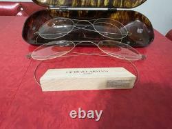 1980s Giorgio Armani Advertising Glasses Case & Wire Rim Glasses Prop Lot Of 2