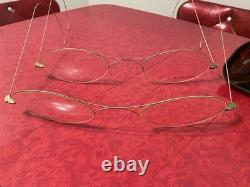 1980s Giorgio Armani Advertising Glasses Case & Wire Rim Glasses Prop Lot Of 2
