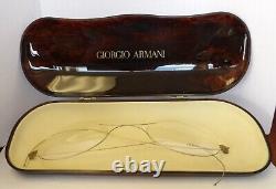1980s Giorgio Armani Retail Advertising Glasses Case and Wire Rim Glasses Prop