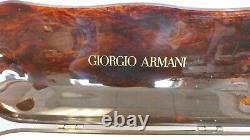 1980s Giorgio Armani Retail Advertising Glasses Case and Wire Rim Glasses Prop