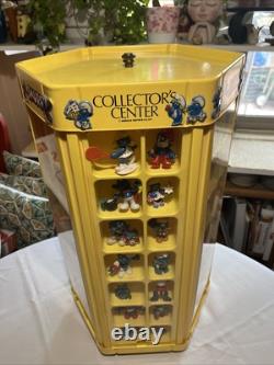 1980s Vintage Smurf Store Display Collectors Center Turntable Figures Lot Loaded