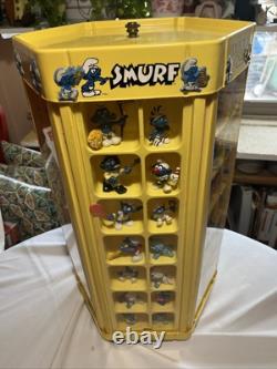 1980s Vintage Smurf Store Display Collectors Center Turntable Figures Lot Loaded
