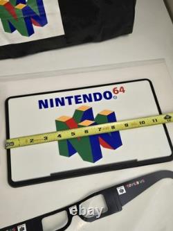 1996 Nintendo 64 Double Sided Store Display Logo Plastic With Bag 3D GLASSES