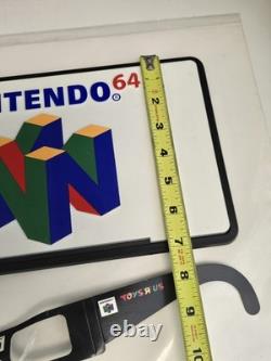 1996 Nintendo 64 Double Sided Store Display Logo Plastic With Bag 3D GLASSES