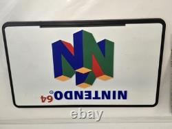 1996 Nintendo 64 Double Sided Store Display Logo Plastic With Bag 3D GLASSES