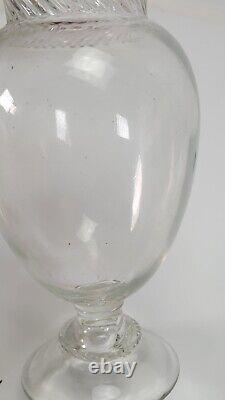 19th C Apothecary Candy Glass Jar 12 Store Display Tiffin Dakota Show Globe