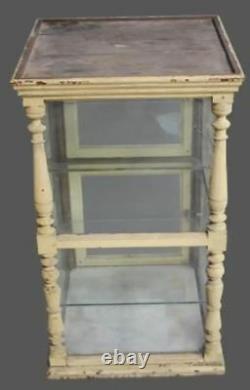 19th Century Antique French Cheese Display Case Marble Glass Store Display