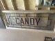 19th C. Antique Candy / General Store Stained Glass Window Sign Display