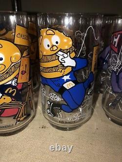 2 Vintage 1977 McDonalds Character Collector Series Glasses STORE DISPLAY