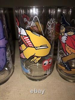 2 Vintage 1977 McDonalds Character Collector Series Glasses STORE DISPLAY