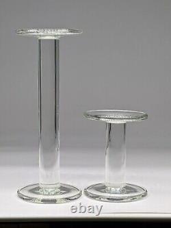2 Vintage Crystal Glass HAT STAND display stand