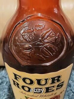 2 ½ft Vintage Four Roses Liquor Store Display Glass Bottle