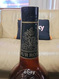 2 ½ft Vintage Four Roses Liquor Store Display Glass Bottle