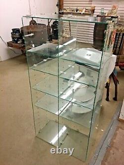 2 x 4 Glass Cube Shelving 12 deep Adjustable Shelves with Clips Store Display