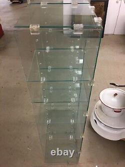 2 x 4 Glass Cube Shelving 12 deep Adjustable Shelves with Clips Store Display