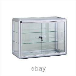 24 Counter Top Glass Showcase With Glass Shelves F-1301