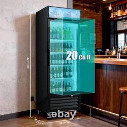 27 Commercial Display Fridge with Fridge Top Sign, Ideal for Store&Supermarket