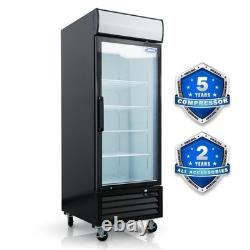 27 Commercial Display Fridge with Fridge Top Sign, Ideal for Store&Supermarket
